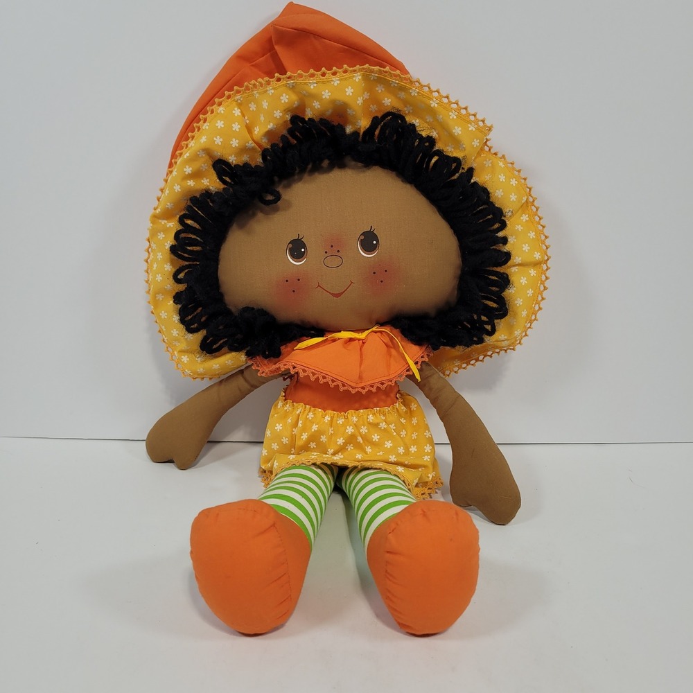 Vintage 1982 Kenner Strawberry Shortcake Orange Blossom Rag Doll 14 Inch Plush